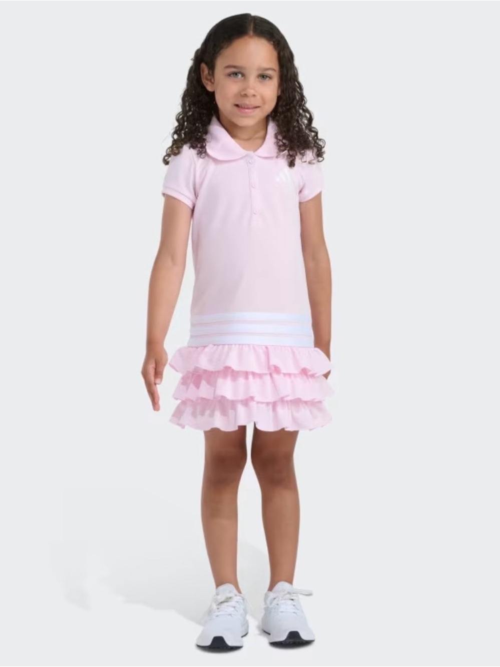 Girls’ Adidas SS RUFFLE POLO DRESS